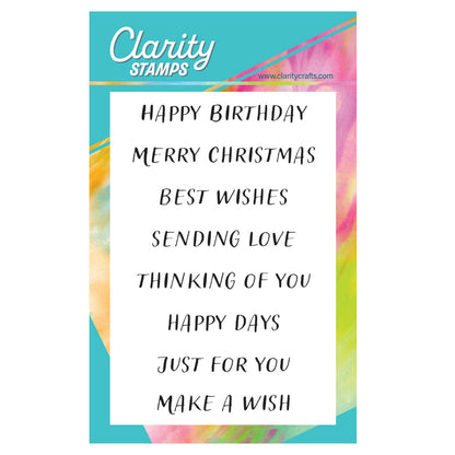 Folk Art Sentiments A6 Stamp Set