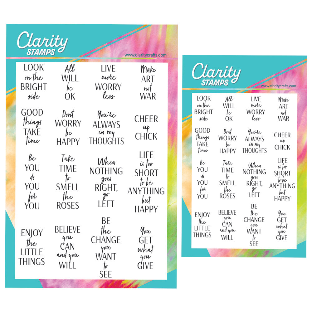 Tall Feel Good Sentiments A5 & A6 Stamp Duo