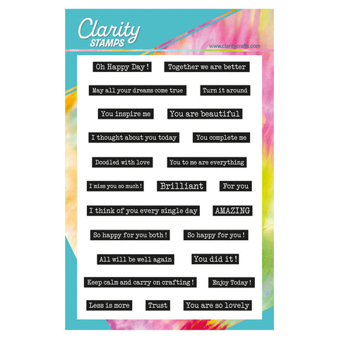 Feel Good Factor Words Sticker A5 Stamp Set – Claritystamp