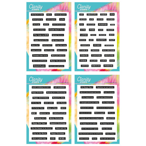 Clarity Words Sticker A5 Stamp Collection