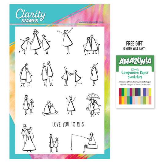 Barbara's Triangle People A4 Stamp Set + FREE Companion Paper Swatches!