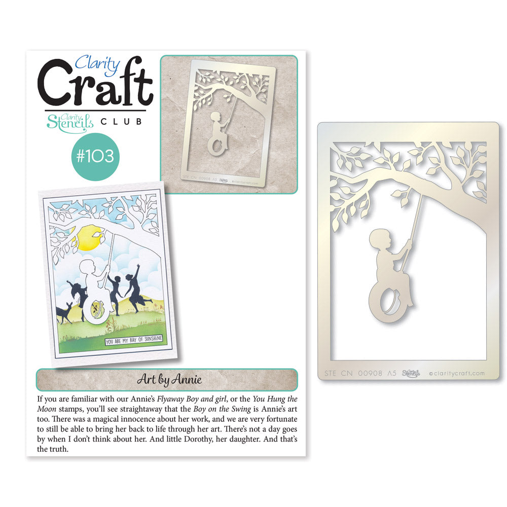 New Design Stencil Club Back Issue - 103 - Boy on a Tyre