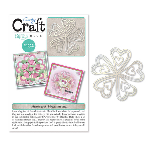 New Design Stencil Club Back Issue - 104 - Heart Round