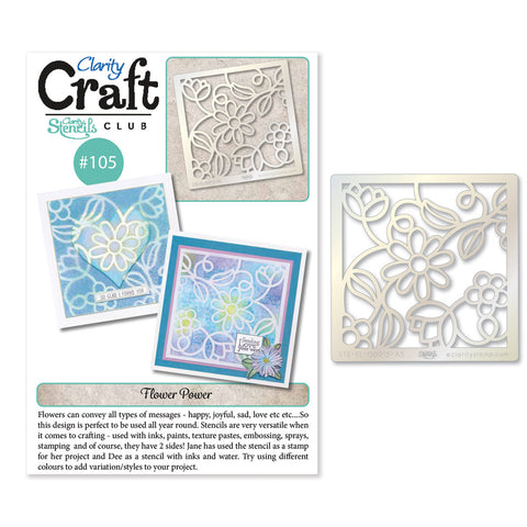 New Design Stencil Club Back Issue - 105 - Floral Swirl