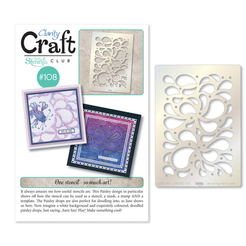 New Design Stencil Club Back Issue - 108 - Abstract Droplets