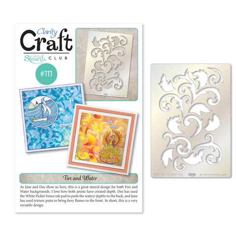 New Design Stencil Club Back Issue - 111 - Feathers & Swirls