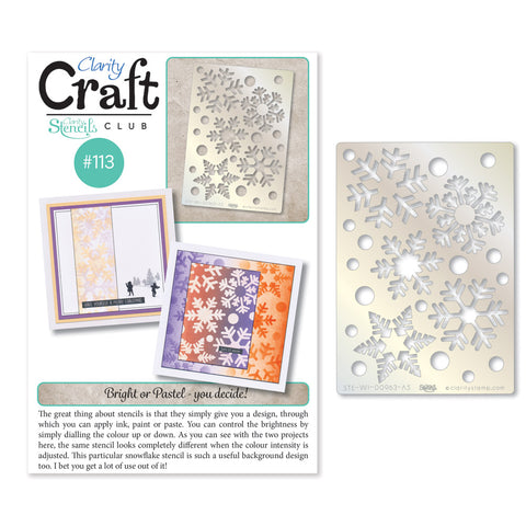 New Design Stencil Club Back Issue - 113 - Falling Snowflakes