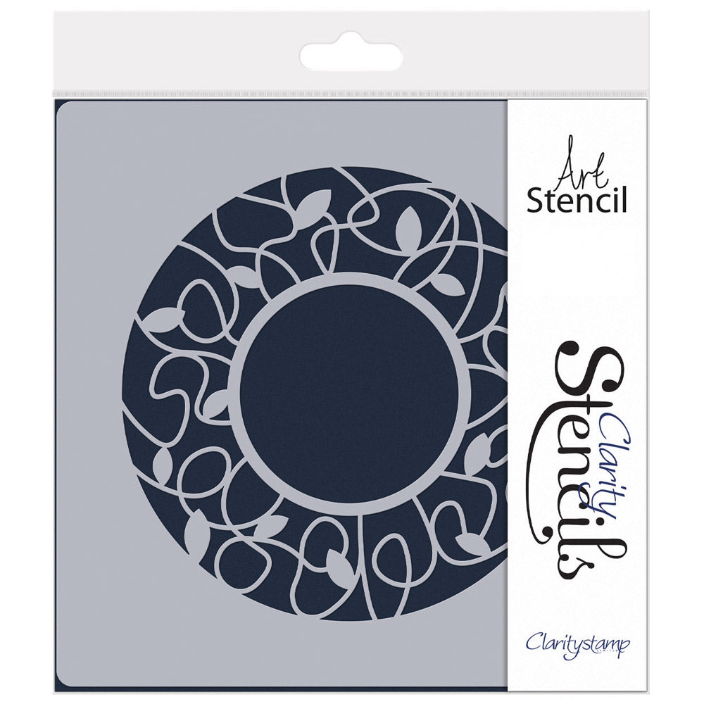 Christmas Lights Aperture Round Stencil 7" x 7"