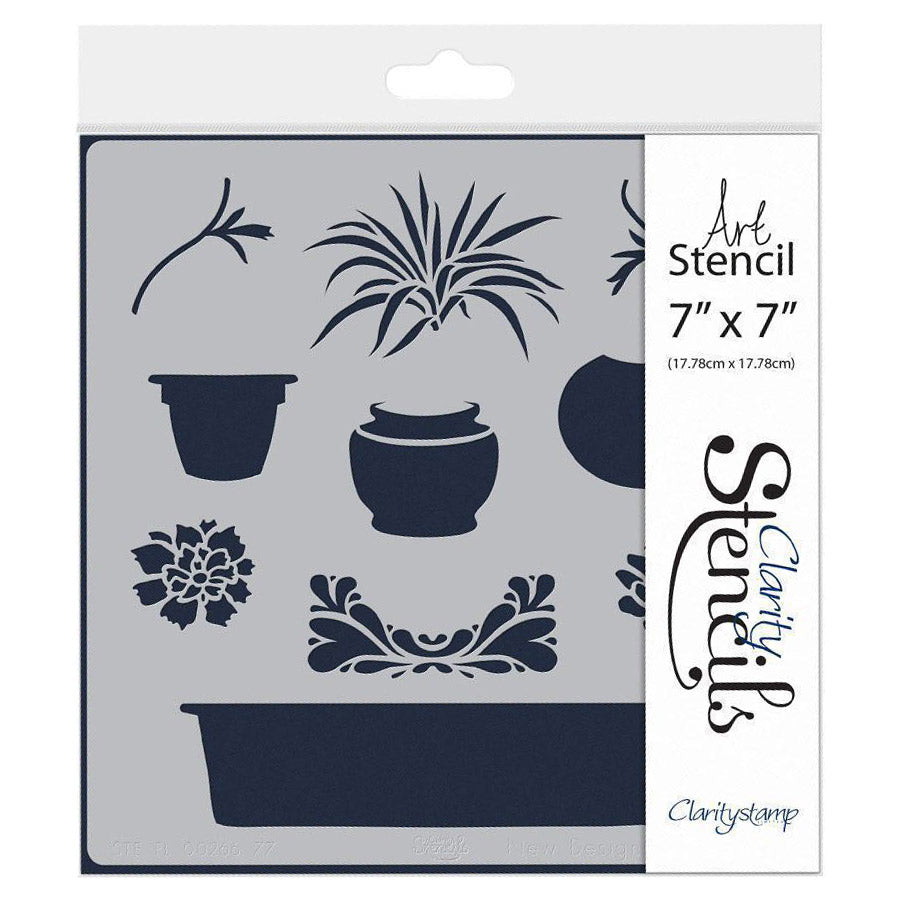 Vases 3 7" x 7" Stencil