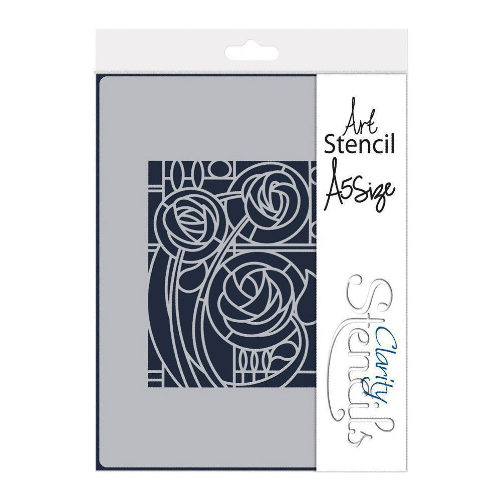 Art Nouveau Eden Roses A5 Stencil