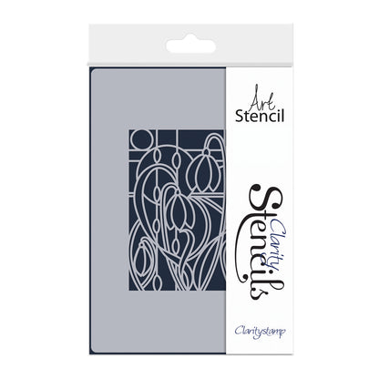Art Nouveau Snowdrops A5 Stencil