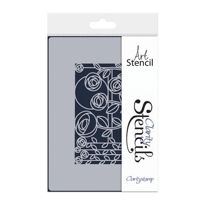 Art Nouveau Bed of Roses A5 Stencil