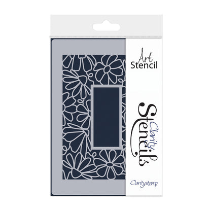 Daisies Rectangle Aperture Frame A5 Stencil