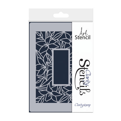 Lilies Rectangle Aperture Frame A5 Stencil