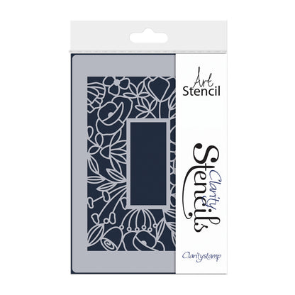Wild Flowers Rectangle Aperture Frame A5 Stencil