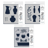 Vases 7" x 7" Stencil Trio