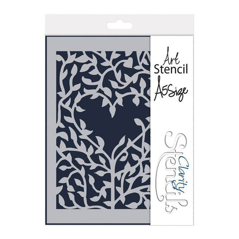 Ani's Folk Art - Leafy Heart A5 Stencil