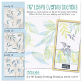 Leafy Overlay 7" x 7" Stencil Trio