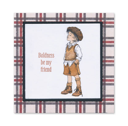 Barbara's Vintage Children Stamps & Tartan Frames Collection with FREE GIFT Blending Pen Worth £6.25