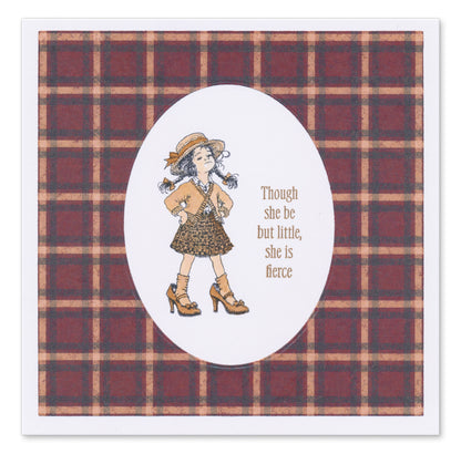 Barbara's Vintage Children Stamps & Tartan Frames Collection with FREE GIFT Blending Pen Worth £6.25