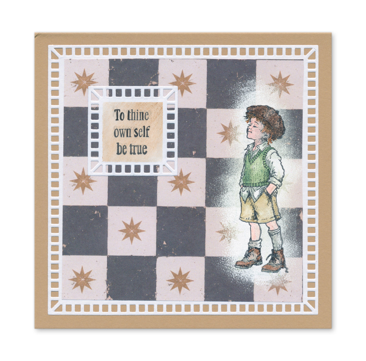 Barbara's Vintage Children Stamps & Tartan Frames Collection with FREE GIFT Blending Pen Worth £6.25