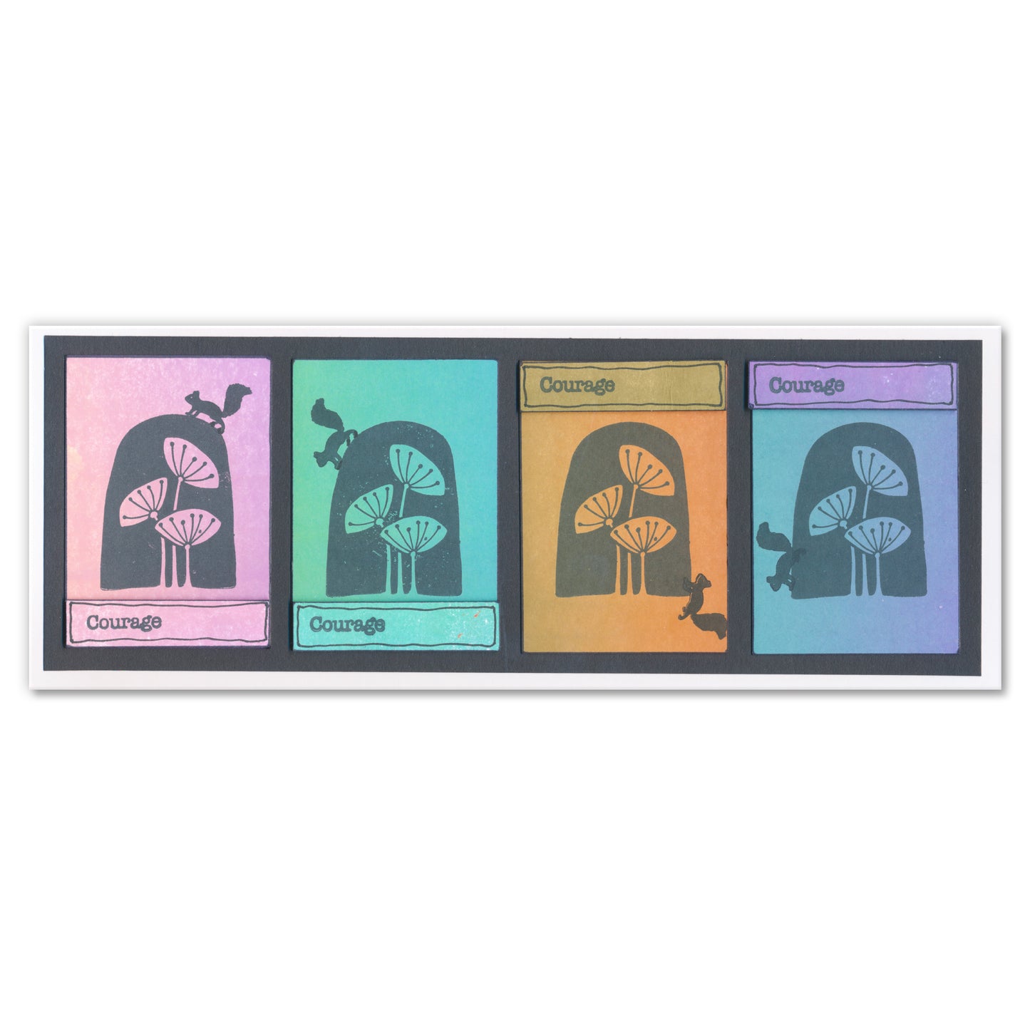 Barbara's Woodland Art Blocks A6 Square Stamp & Embedders Collection