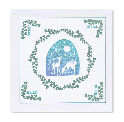 Barbara's Woodland Art Blocks A6 Square Stamp & Embedders Collection