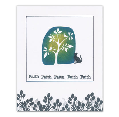 Barbara's Woodland Art Blocks A6 Square Stamp & Embedders Collection