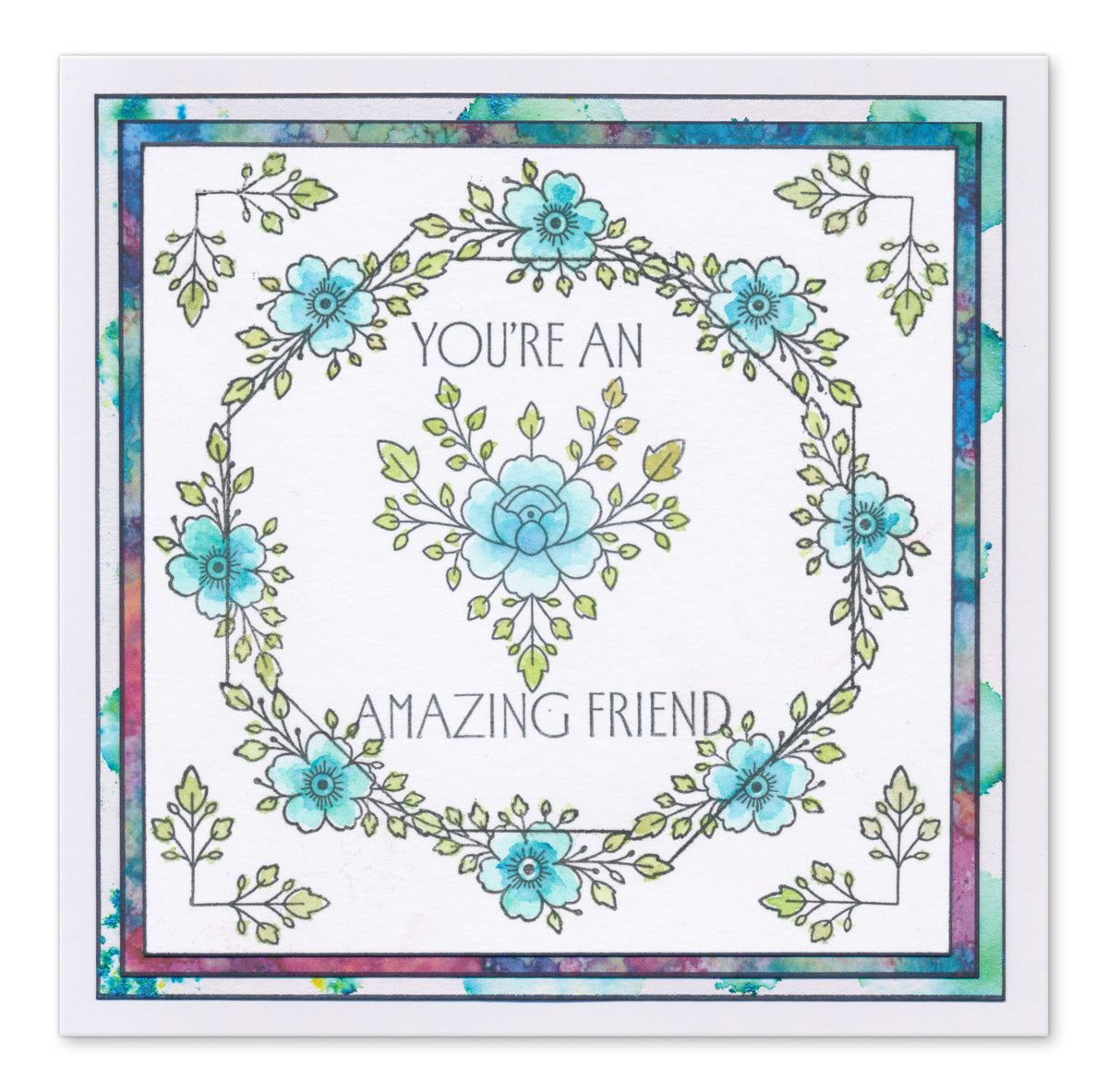 Spring Elements A5 Stamp Set With 6x  printed Composition Swatches