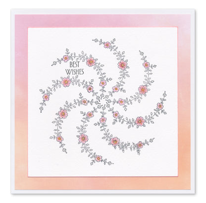 Spring Elements A5 Stamp Set With 6x  printed Composition Swatches