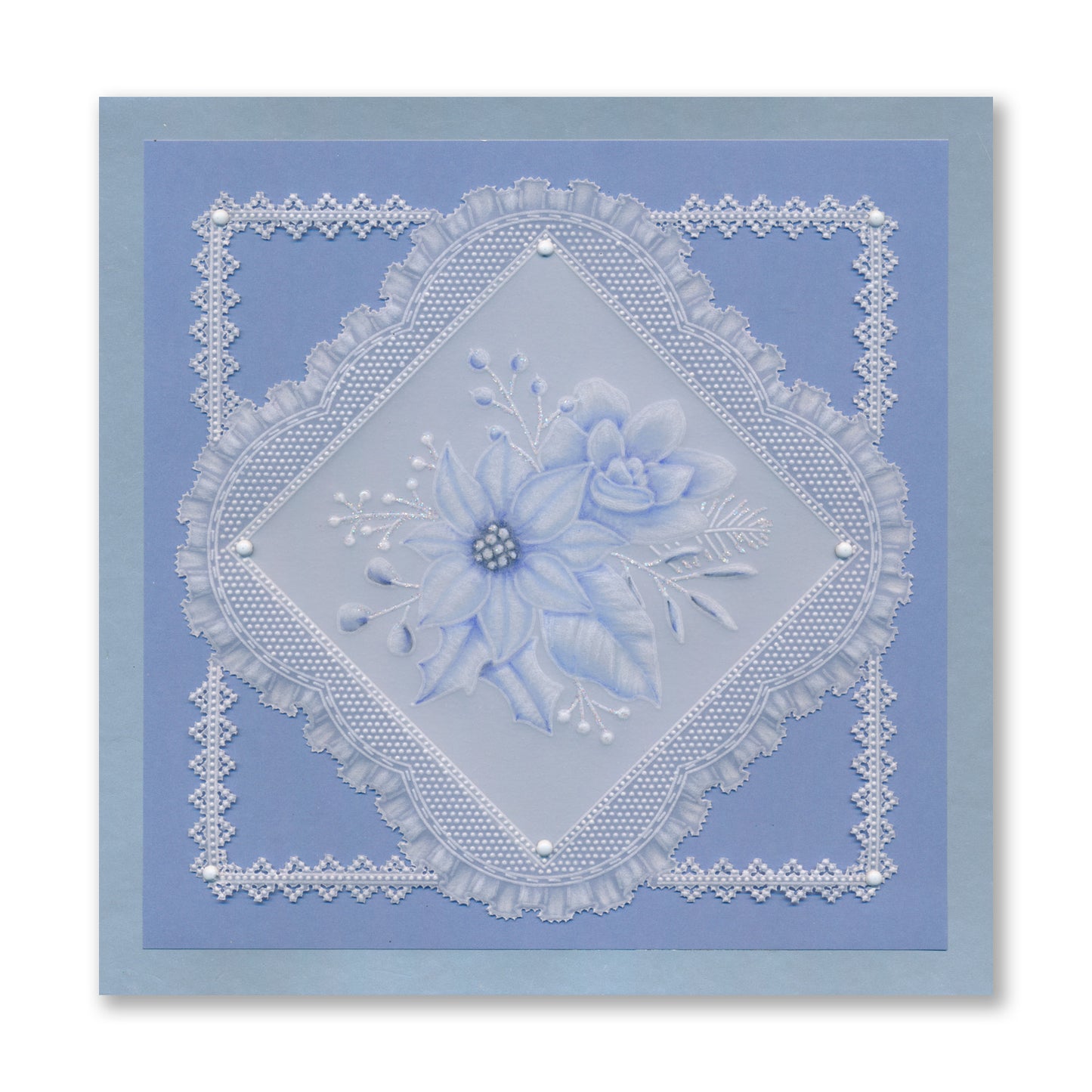 Groovi Grid Overlay - Christmas Posy A5 Square Groovi Plate