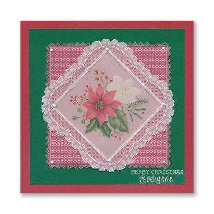 Groovi Grid Overlay - Christmas Posy A5 Square Groovi Plate