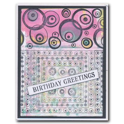 KISS by Clarity - Tina's Retro Bubbles A5 Stamp Set