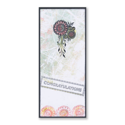 Occasions Sentiments - Patterned Panels A5 Square Stamp Set