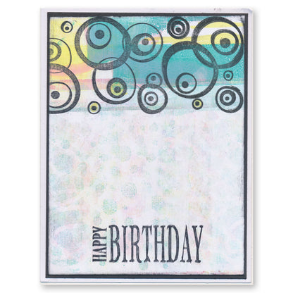 KISS by Clarity - Tina's Retro Set 2 - Bubbles, Stars & Triangles A5 Stamp Trio