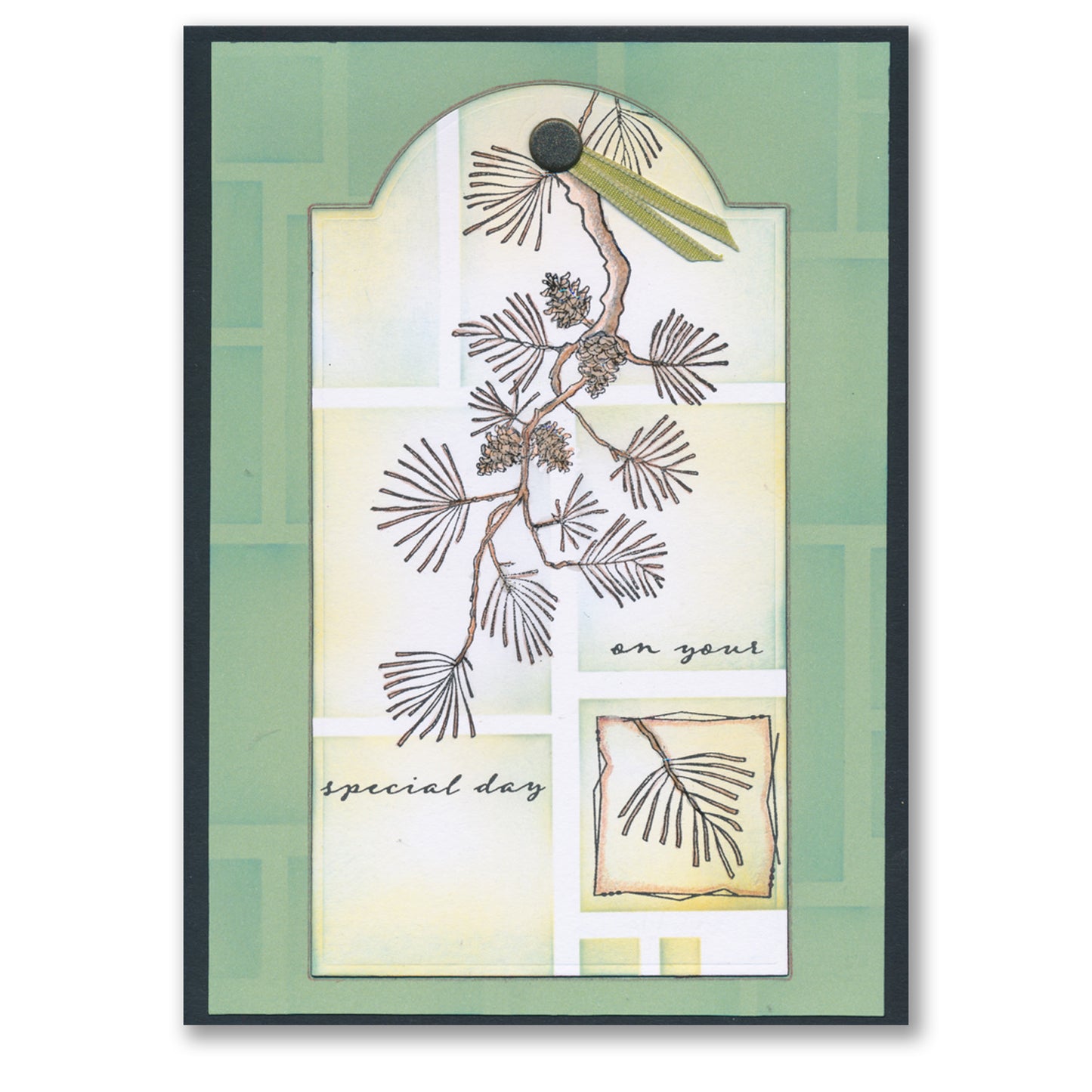 Barbara's SHAC Scots Pine Floral Panels Stamp, Mask & Stencil Trio