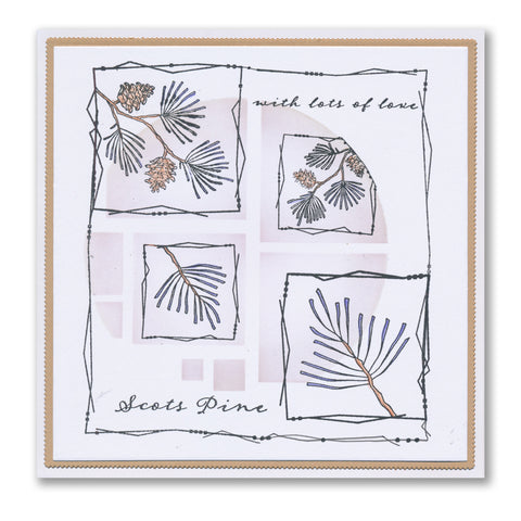 Barbara's SHAC Scots Pine Floral Panels A6 Stamp Set