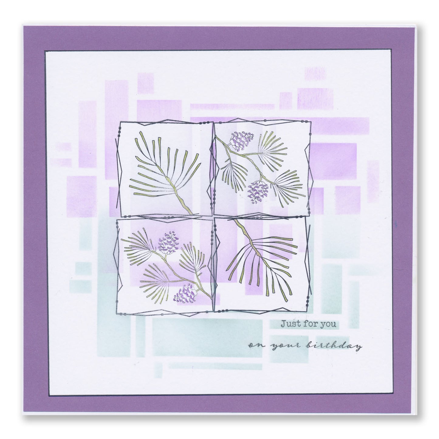 Barbara's SHAC Scots Pine Floral Panels Stamp, Mask & Stencil Trio