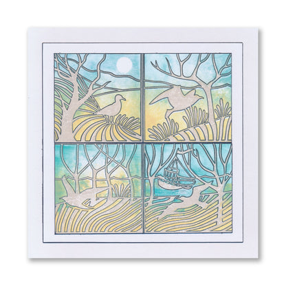 Seashore - Three Way Overlay A4 Stamp Set
