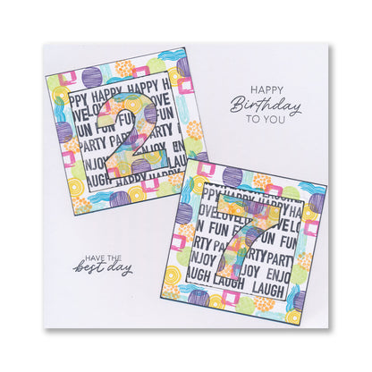 KISS by Clarity - Sentiment Silhouettes - Build a Background A6 Stamp Set
