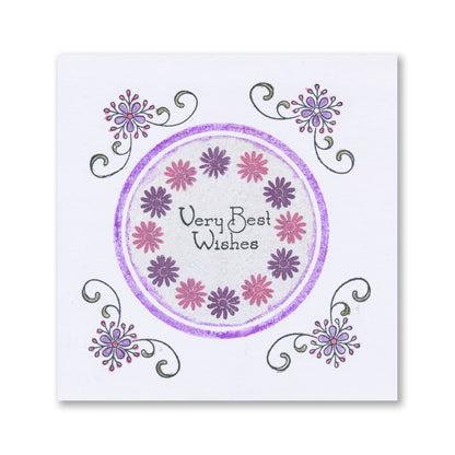 Floral Elements Set 4 - A5 Square Stamp Set with 4x A6 Composition Swatches