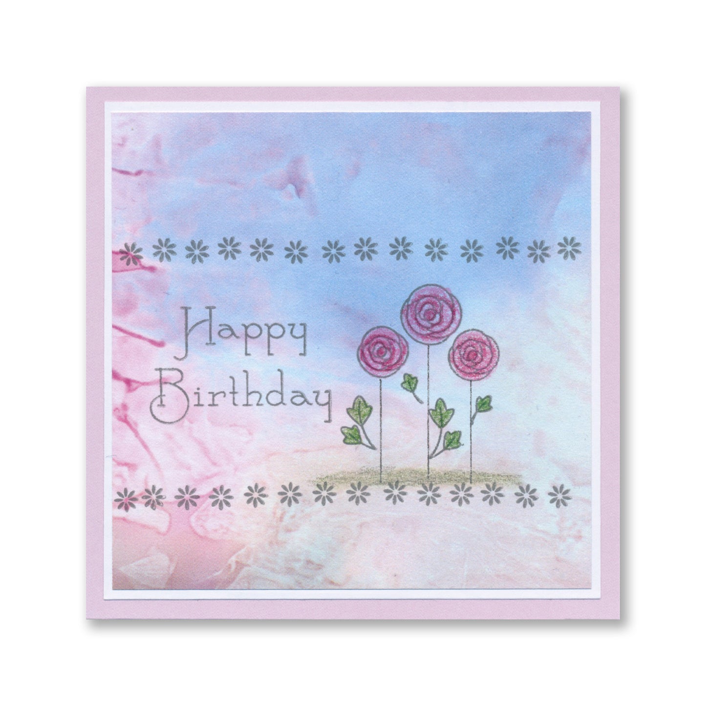 Floral Elements Set 6 - A5 Square Stamp Set with 4x A6 Composition Swatches
