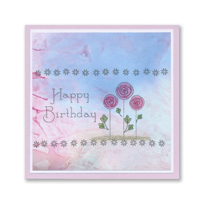 Floral Elements Set 6 - A5 Square Stamp Set with 4x A6 Composition Swatches
