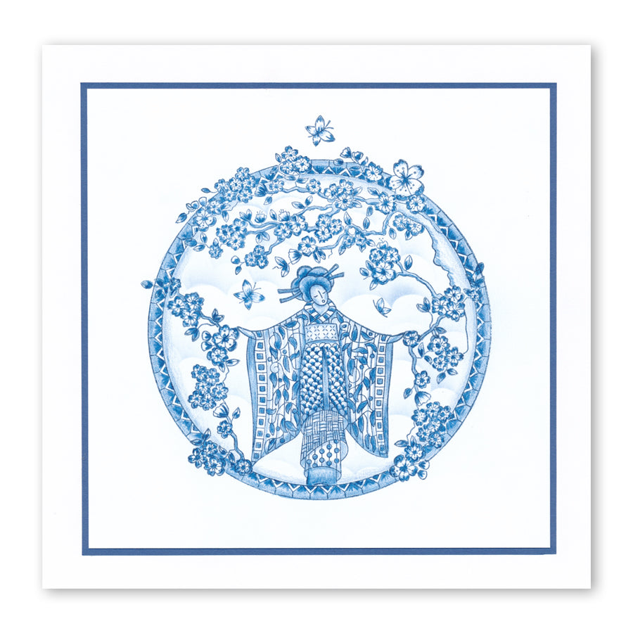 Barbara's SHAC Geisha Doodle A5 Stamp & Mask Set