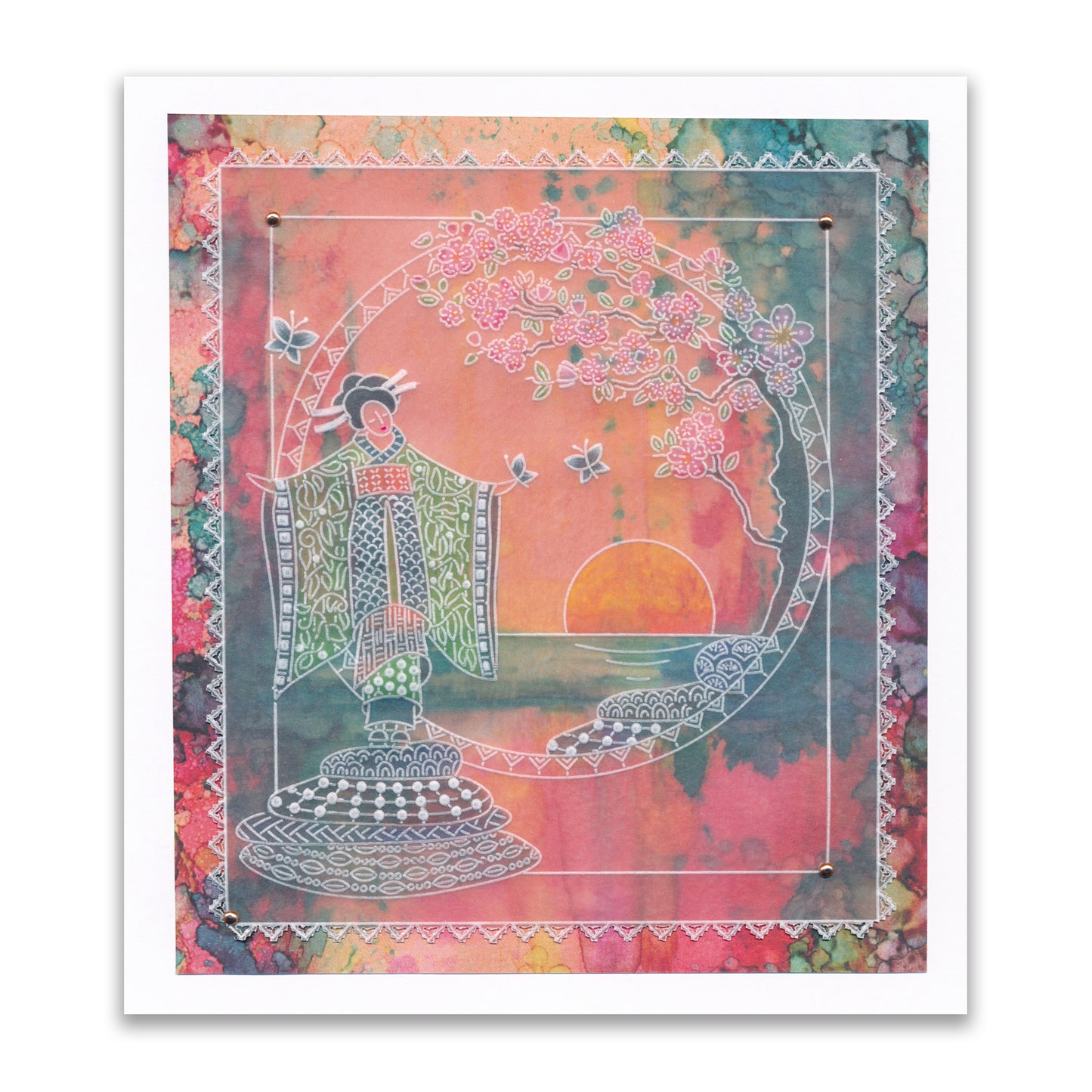 Barbara's SHAC Geisha Doodle A5 Groovi Plate