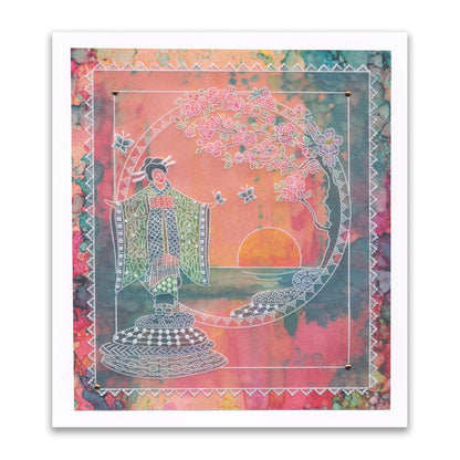 Barbara's SHAC Geisha Doodle A5 Groovi Plate