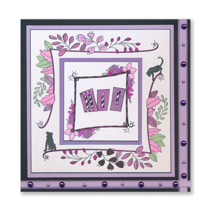 Barbara's SHAC Leafy Framer A5 Square Stamp Set
