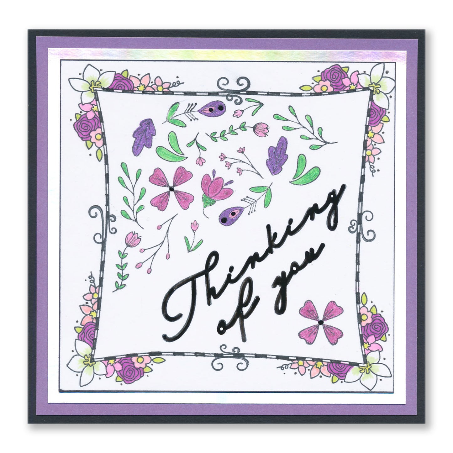 Barbara's SHAC Flower Framer A5 Square Stamp Set