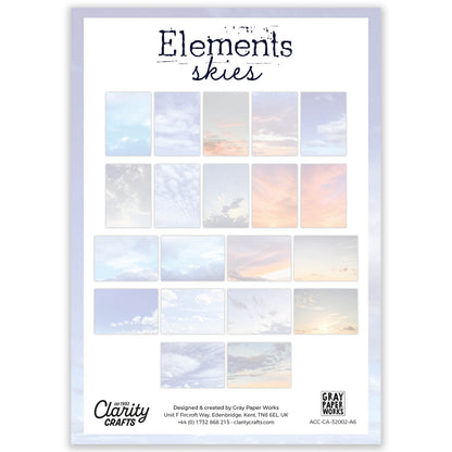 Elements - Skies A6 Toppers & Tags Card Pack