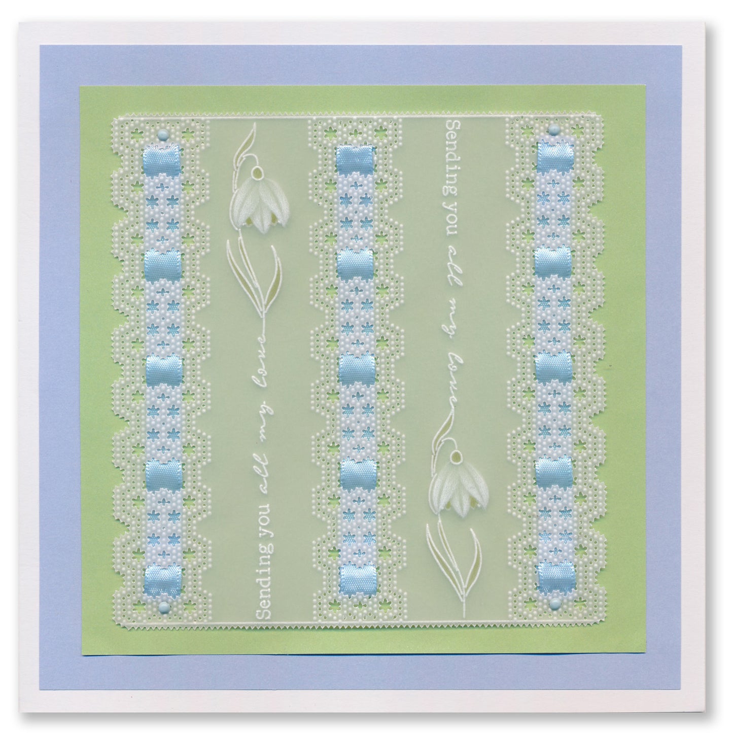 Barbara's SHAC Snowdrop Floral Panels A5 Square Groovi Plate